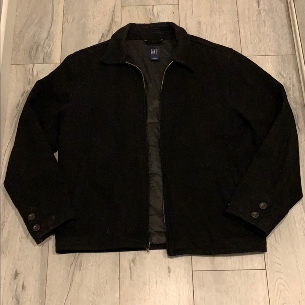 Black Wool Peacoat from Gap